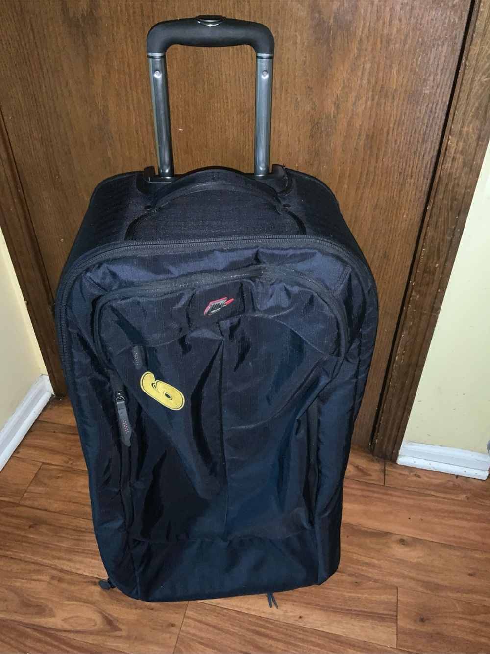 Nike Suitcase Carry On Black Cordura Rolling Luggage. 30X17. Good condition.